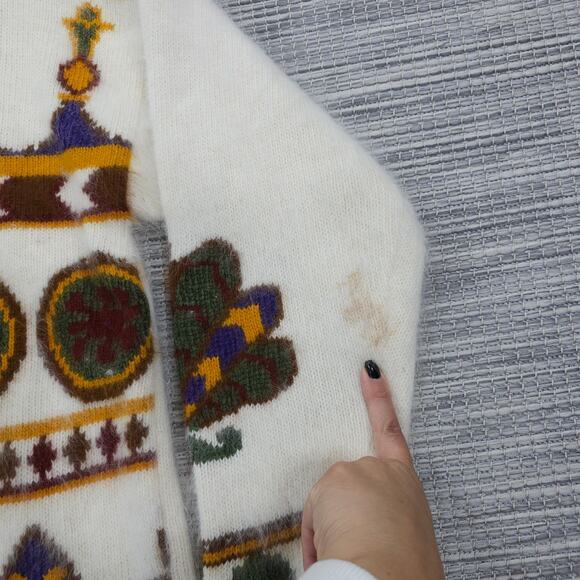 Rafaella Womens Large Vintage Angora Lambs Wool Blend Crewneck Sweater - Picture 3 of 10